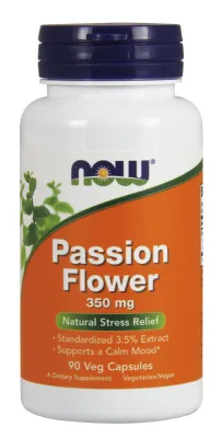 NOW Supplements Passion Flower 350 mg - 90 Veg Capsules