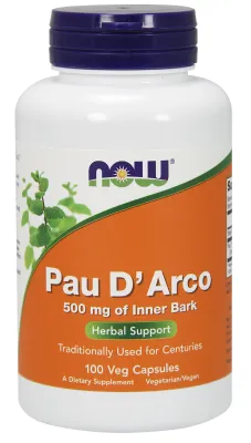 NOW Supplements Pau D' Arco 500 mg - 100 Veg Capsules