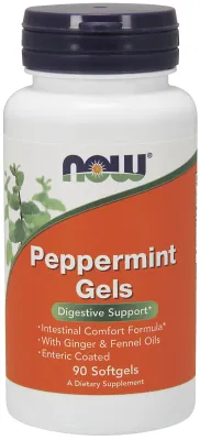 NOW Supplements Peppermint Gels - 90 Softgels