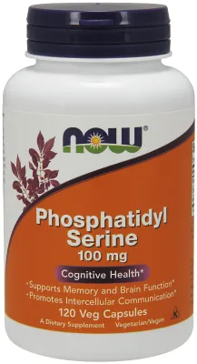 NOW Supplements Phosphatidyl Serine 100 mg - 120 Veg Capsules