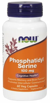 NOW Supplements Phosphatidyl Serine 100 mg - 60 Veg Capsules