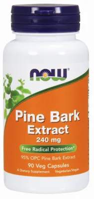 NOW Supplements Pine Bark Extract 240 mg - 90 Veg Capsules