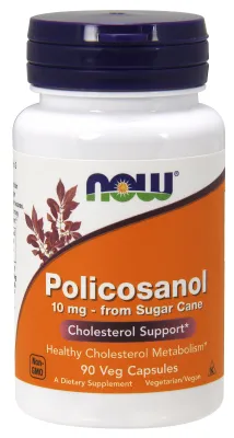 NOW Supplements Policosanol 10 mg - 90 Veg Capsules