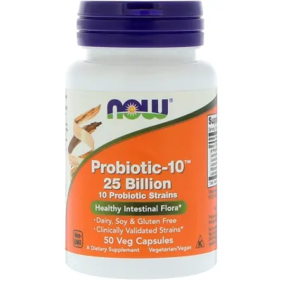 NOW Supplements Probiotic-10 25 Billion - 50 Veg Capsules
