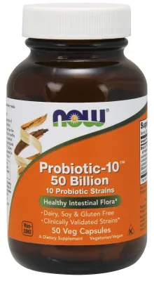 NOW Supplements Probiotic-10 50 Billion - 50 Veg Capsules