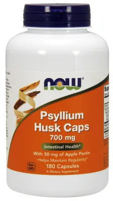 NOW Supplements Psyllium Husk 700 mg - 180 Veg Capsules