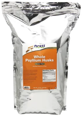 NOW Supplements Psyllium Husks, Whole - 160 oz. (10 lbs.)