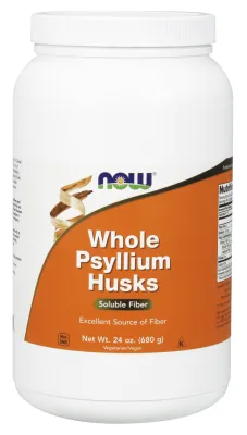 NOW Supplements Psyllium Husks, Whole - 24 oz.