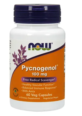 NOW Supplements Pycnogenol 100 mg - 60 Veg Capsules