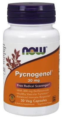 NOW Supplements Pycnogenol 30 mg - 30 Veg Capsules