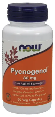 NOW Supplements Pycnogenol 30 mg - 60 Veg Capsules