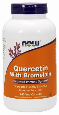 NOW Supplements Quercetin with Bromelain - 240 Veg Capsules