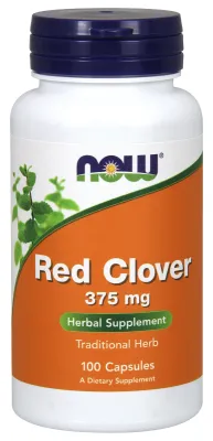 NOW Supplements Red Clover 375 mg - 100 Veg Capsules
