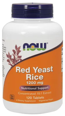 NOW Supplements Red Yeast Rice 1200 mg - 120 Tablets
