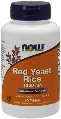 NOW Supplements Red Yeast Rice 1200 mg - 60 Tablets