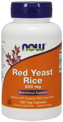 NOW Supplements Red Yeast Rice 600 mg - 120 Veg Capsules