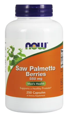 NOW Supplements Saw Palmetto Berries 550 mg - 250 Veg Capsules