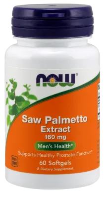 NOW Supplements Saw Palmetto Extract 160 mg - 60 Softgels