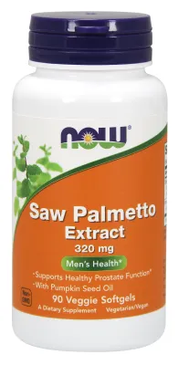 NOW Supplements Saw Palmetto Extract 320 mg - 90 Veggie Softgels