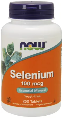 NOW Supplements Selenium 100 mcg- 250 Tablets