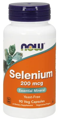 NOW Supplements Selenium 200 mcg - 90 Veg Capsules