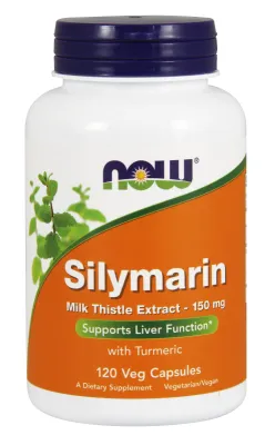 NOW Supplements Silymarin Milk Thistle Extract 150 mg - 120 Veg Capsules