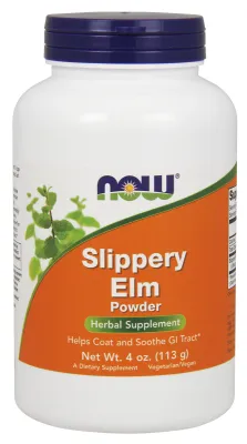 NOW Supplements Slippery Elm Powder Vegetarian - 4 oz.