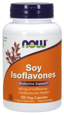 NOW Supplements Soy Isoflavones 60 mg - 120 Veg Capsules