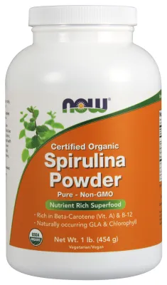 NOW Supplements Spirulina Powder, Organic - 1 lb.