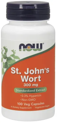 NOW Supplements St. John's Wort 300 mg - 100 Veg Capsules