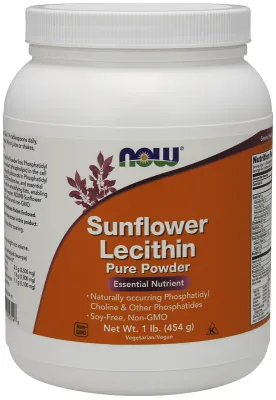 NOW Supplements Sunflower Lecithin Pure Powder - 1 lb.