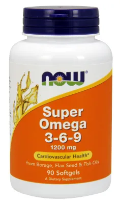 NOW Supplements Super Omega 3-6-9 1200 mg - 90 Softgels