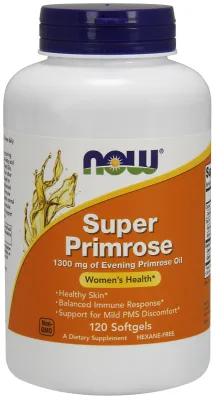 NOW Supplements Super Primrose 1300 mg - 120 Softgels