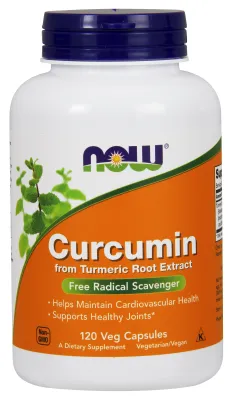 NOW Supplements Turmeric Curcumin - 120 Veg Capsules