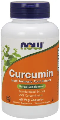 NOW Supplements Turmeric Curcumin - 60 Veg Capsules