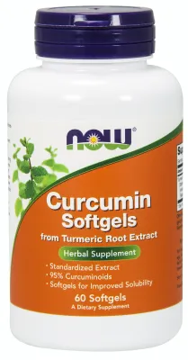NOW Supplements Turmeric Curcumin Gels - 60 Softgels