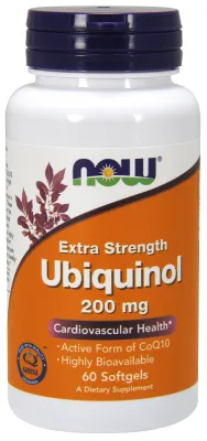 NOW Supplements Ubiquinol, Extra Strength 200 mg - 60 Softgels