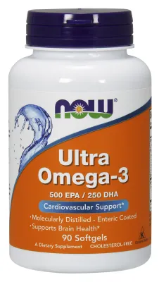 NOW Supplements Ultra Omega-3 (Bovine Gelatin) - 90 Softgels
