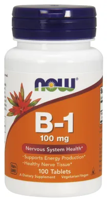 NOW Supplements Vitamin B-1 100 mg - 100 Tablets