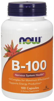 NOW Supplements Vitamin B-100 - 100 Veg Capsules