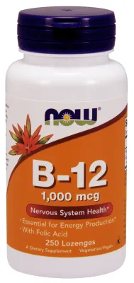 NOW Supplements Vitamin B-12 1000 mcg - 250 Lozenges