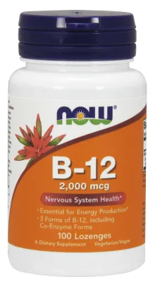 NOW Supplements Vitamin B-12 2,000 mcg - 100 Lozenges