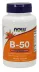 NOW Supplements Vitamin B-50mg - 100 Veg Capsules