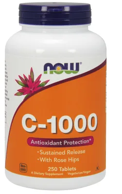 NOW Supplements Vitamin C-1000 Sustained Release - 250 Tablets