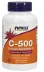 NOW Supplements Vitamin C-500 Calcium Ascorbate-C - 100 Veg Capsules