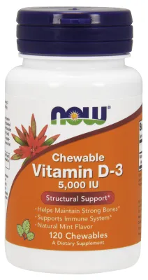 NOW Supplements Vitamin D-3 5000 IU - 120 Chewables