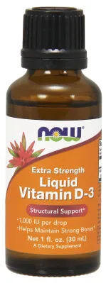 NOW Supplements Vitamin D-3 Liquid, Extra Strength - 1 fl. oz.