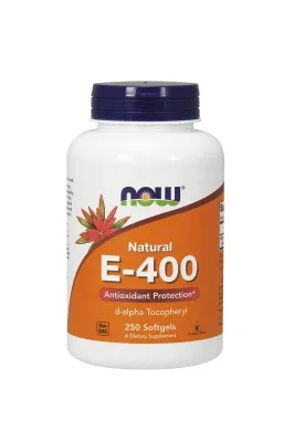 NOW Supplements Vitamin E-400 D-Alpha Tocopheryl - 250 Softgels