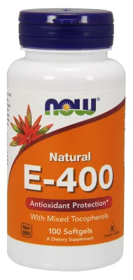 NOW Supplements Vitamin E-400 With Mixed Tocopherols - 100 Softgels