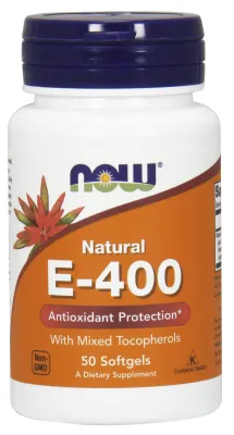 NOW Supplements Vitamin E-400 With Mixed Tocopherols - 50 Softgels